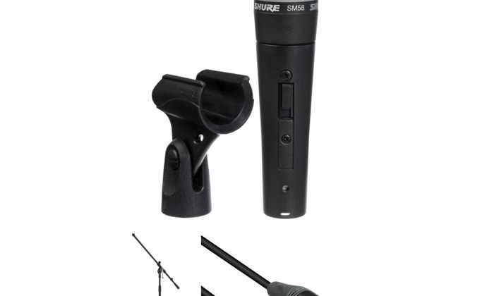 Shure SM58S Handheld Cabled Microphone with Desktop Stand