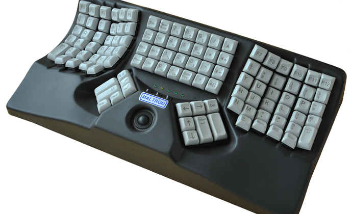 Maltron Keyboard (Dual Hand 3D L89) (Black, With Trackball, QWERTY Keys)