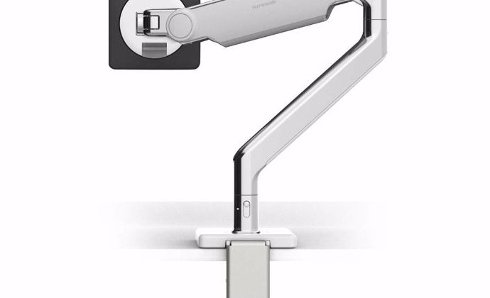 Humanscale M2.1 Single Monitor Arm with Bolt-Thru Mount (Silver)
