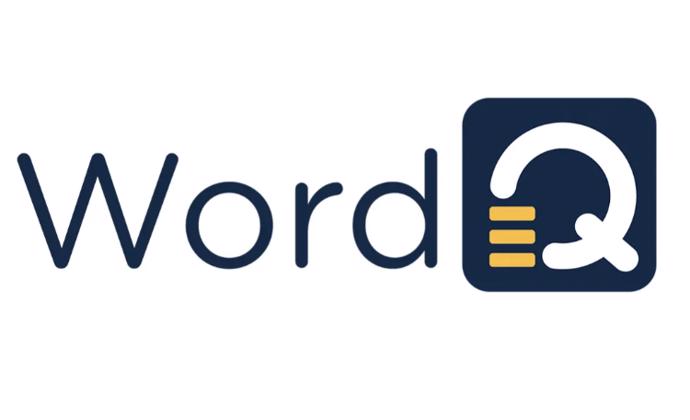 WordQ logo. "Word" is written in navy font on a white background, "Q" is in white font on a navy background