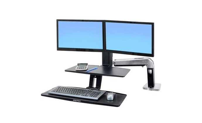 Ergotron WorkFit-A, Dual with Suspended Keyboard (24-392-026)