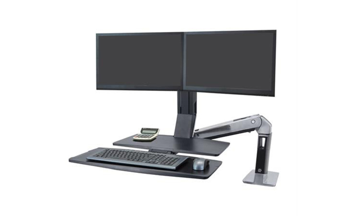 Ergotron WorkFit-A, Dual Monitor with Worksurface+ (24-316-026)