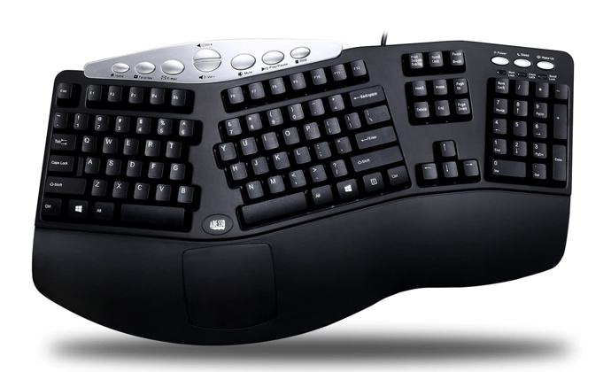 Adesso Tru-Form Media 208 Contoured Ergonomic Keyboard