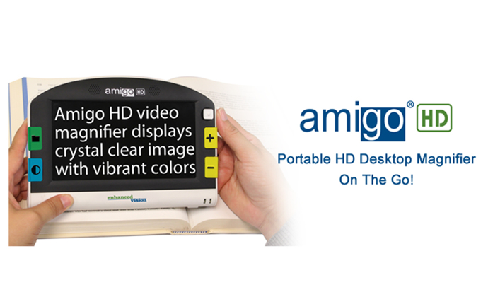 Amigo HD 7" AMHC1E7A (Color Buttons) with words on the screen