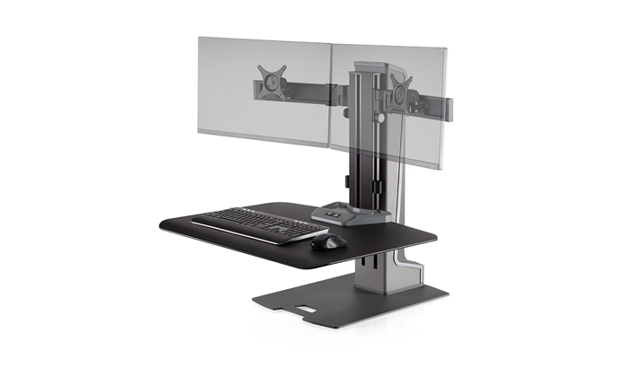 Winston-E Sit-Stand Workstation Dual Monitor Mount