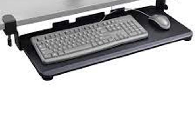 TechOrbits 27" Clamp Sliding Keyboard Tray