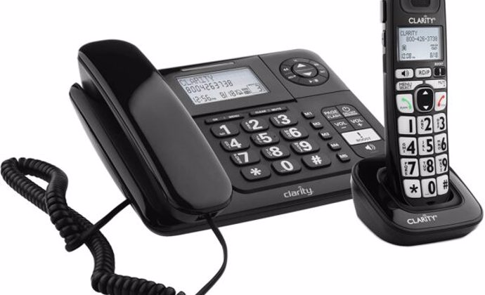 Clarity E814CC 40dB Amplified Corded Phone with Answering Machine & Cordless Phone