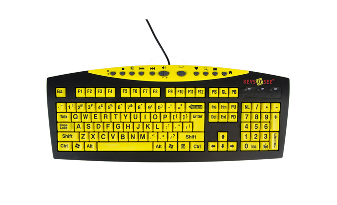 Keys-U-See Large Print Keyboard (Yellow)