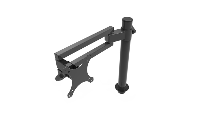 Universal Single LCD Monitor Arm for the Versadesk Side View
